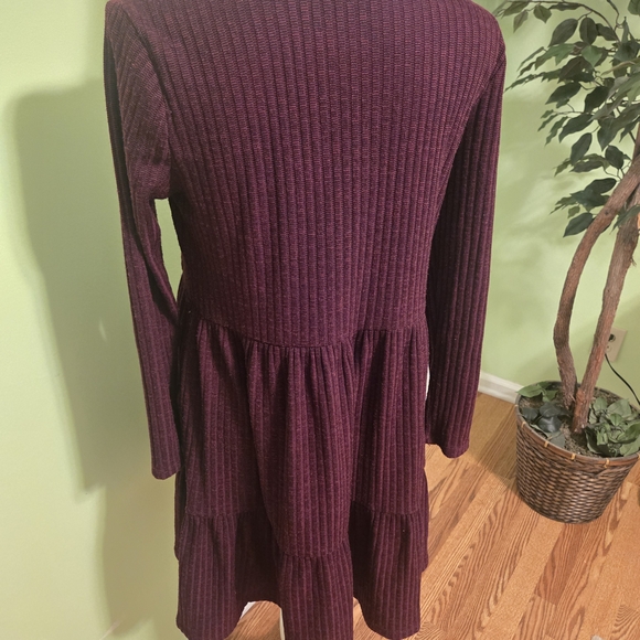 Philosophy Burgundy Ribbed Midi Dress - Picture 5 of 7